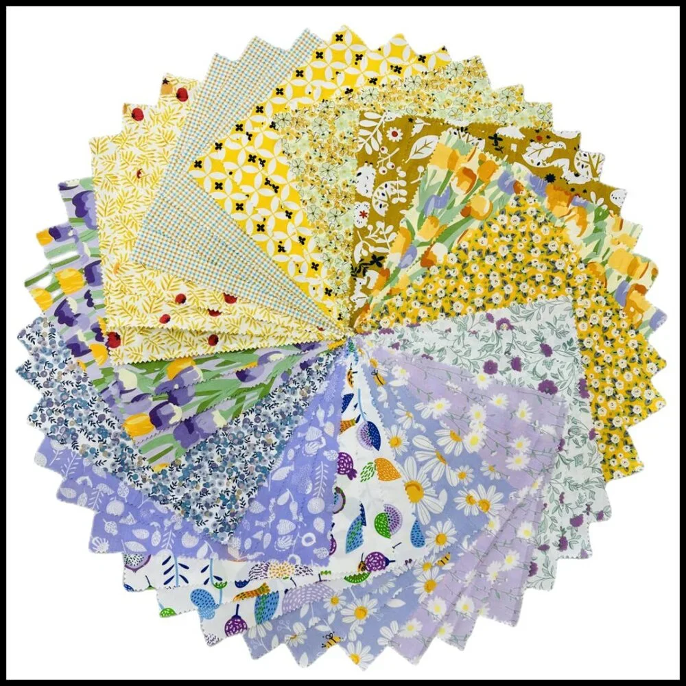 Vintage Floral Precut Fabric Squares 10x10 Layer Cake Quilting DIY Patchwork